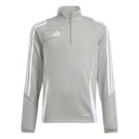 adidas Tiro 24 Trainingstrui 1/4-Zip Kids Lichtgrijs Wit - thumbnail