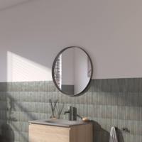 Ben Mimas Spiegel Ø 40x4 cm Geborsteld Metal Black - thumbnail