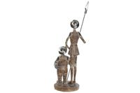 Decoratieve figuren Home ESPRIT Zilverkleurig Natuurlijk Hars 9 x 8 x 25 cm - thumbnail