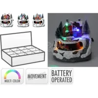 Kersttafereel Trein met LED en Beweging Assorti 1st - thumbnail