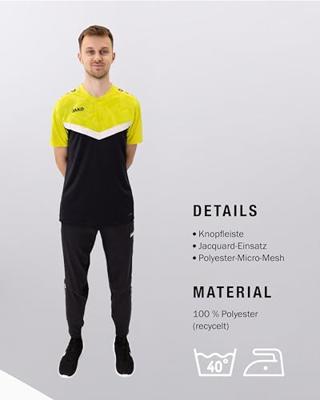 JAKO 6324 Polo Iconic - Zwart/Zachtgeel - S