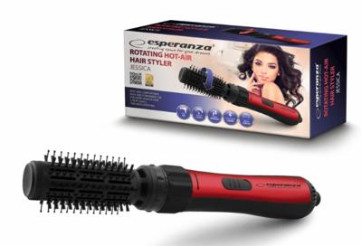 Esperanza EBL008 haarstyler Heteluchtborstel Zwart, Rood 1000 W 1,8 m
