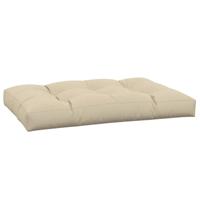 VidaXL Palletkussen 120x80x12 cm stof beige - thumbnail