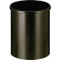 Eko papierbak uit metaal, inhoud 15 L, zwart - thumbnail