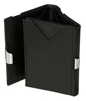 EXENTRI EX 019 portemonnee Man Echt leer Zwart - thumbnail