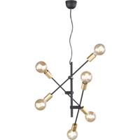 Mat Gouden LED Hanglamp - 6-Lichts E27 - Aluminium Design - thumbnail