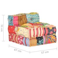 Poef modulair stof patchwork - thumbnail