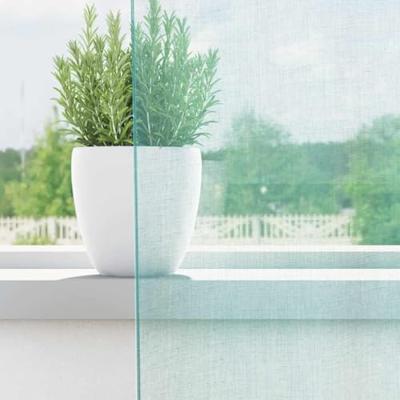 Gordijnen voile met doorvoertules 2 st turkoois