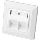 Digitus DN-93801-1 Keystone houder 2-voudig Wit Digitus DN-93801-1 Keystone houder 2-voudig Wit
