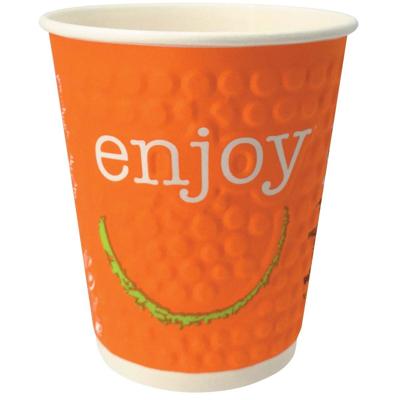 Drinkbeker uit karton voor warme dranken, 200 ml, geassorteerde kleuren, pak van 37 stuks