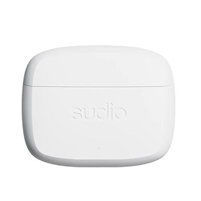 Sudio N2 Pro True Wireless Bluetooth In-ear oordopjes met ANC - Multipoint Connection, IPX4 waterbestendig, USB-C en draadloos opladen, microfoon, 30 uur speeltijd met oplaadcase (wit)