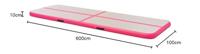 Gymnastiekmat met pomp opblaasbaar 600x100x10 cm PVC roze - thumbnail