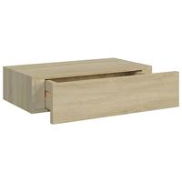 Wandschap met lade 40x23,5x10 cm MDF eikenkleurig - thumbnail