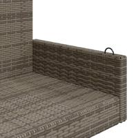 Schommelbank 119x56x48 cm poly rattan grijs - thumbnail