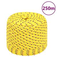 VidaXL Boottouw 8 mm 250 m polypropyleen geel - thumbnail