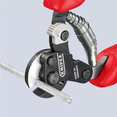 Knipex Staalkabelschaar | lengte 160 mm | gepolijst | meercomponenten mantels | 1 stuk - 95 62 160 - 95 62 160 - thumbnail