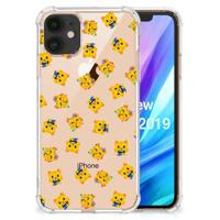 Doorzichtige Silicone Hoesje voor Apple iPhone 11 Katten Emojis - thumbnail
