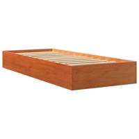 Bedframe zonder matras massief grenenhout wasbruin 75x190 cm - thumbnail