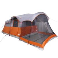 Tunneltent 8-persoons waterdicht grijs en oranje - thumbnail
