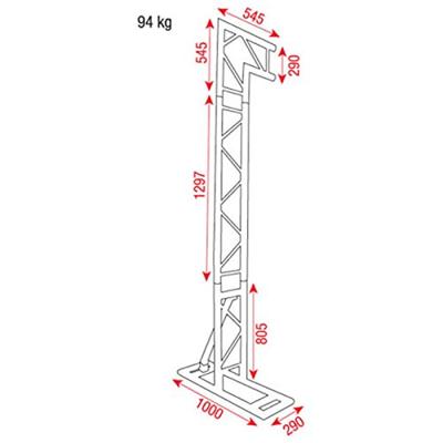 Showgear Mobiele DJ truss brug