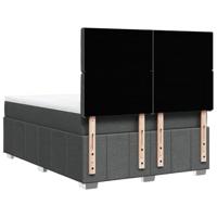 Boxspring met matras stof donkergrijs 160x200 cm - thumbnail
