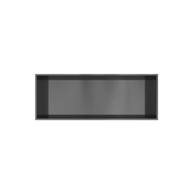 Hotbath &More Inbouwnis - 30 x 80 x 10 cm - Geborsteld Gunmetal PVD