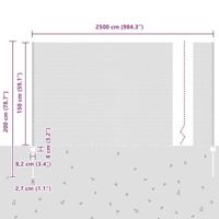 VidaXL Hek met paal groen 1,5 x 25 m staal - thumbnail