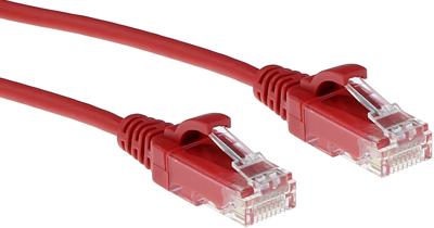 ACT DC9503 LSZH U/UTP CAT6 Datacenter Slimline Patchkabel Snagless | RJ45 Connectoren | Rood | 3 meter