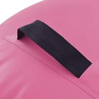 Gymnastiekrol met pomp opblaasbaar 120x75 cm PVC roze - thumbnail