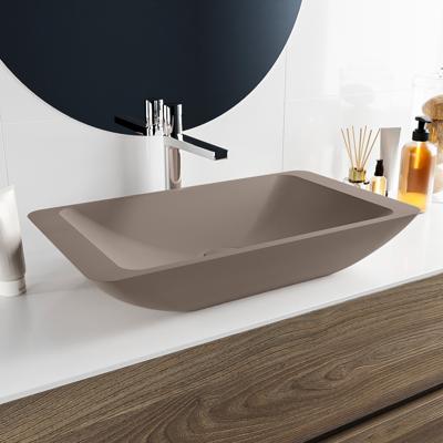 MONDIAZ TOPI Waskom solid surface 60cm kleur Smoke / Smoke