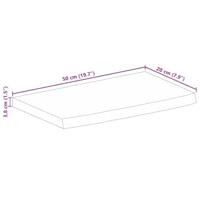 Tafelblad met natuurlijke rand 50x20x3,8 cm massief mangohout - thumbnail