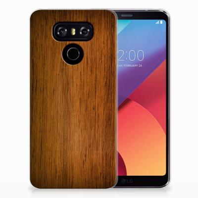 LG G6 Bumper Hoesje Donker Hout LG G6 Bumper Hoesje Donker Hout