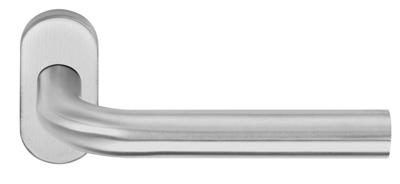 Formani Basics LB3-19B32 deurkruk dubbel geveerd op ovale rozet - mat RVS