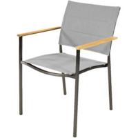 Marmaris Stapelstoel RVS grijze tuinstoel - Set van 4 stuks - thumbnail