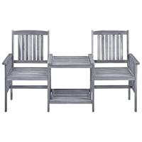 Tuinstoelen met tafeltje en kussens massief acaciahout - thumbnail