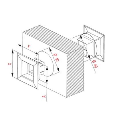 Vierkant Deurrooster 29 X 29mm - Kunststof Bruin Vierkant Deurrooster 29 X 29mm - Kunststof Bruin