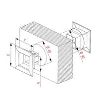 Vierkant Deurrooster 29 X 29mm - Kunststof Bruin - thumbnail