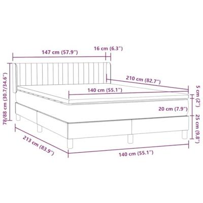 Boxspring met matras fluweel zwart 140x210 cm