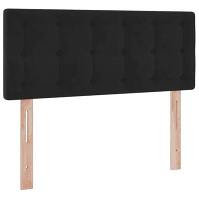 Opslag bed met matras met hoofdeinde Zwart 120 x 200 cm Fluweel