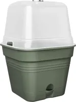 Elho green basics growpot square all-in-1 leaf green 30 - thumbnail