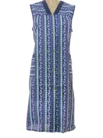 Ma Flodder jasschort Blauw - Bloemetjes print - thumbnail