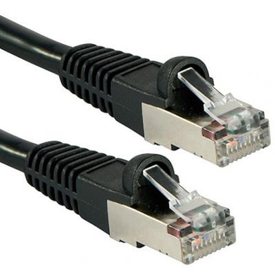 LINDY 47176 RJ45 Netwerkkabel, patchkabel CAT 6 S/FTP 0.50 m Zwart Vergulde steekcontacten 1 stuk(s)
