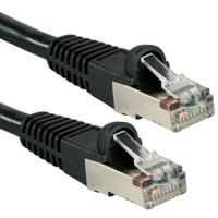 LINDY 47176 RJ45 Netwerkkabel, patchkabel CAT 6 S/FTP 0.50 m Zwart Vergulde steekcontacten 1 stuk(s) - thumbnail