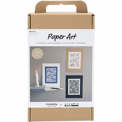 Creativ Company Hobbyset papierkunst, afbeeldingen om op te hangen, off white, 1 doos
