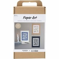 Creativ Company Hobbyset papierkunst, afbeeldingen om op te hangen, off white, 1 doos - thumbnail