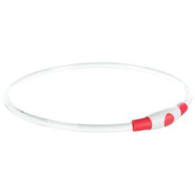 TRIXIE LICHTGEVENDE HALSBAND USB FLASH LIGHT OPLAADBAAR TPU ROOD