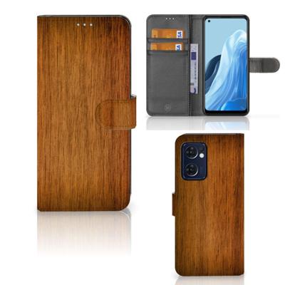 OPPO Find X5 Lite | Reno 7 5G | Book Style Case | Donker Hout