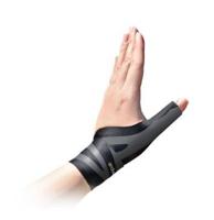 Bodyvine Verstelbare Lichtgewicht Sport Pols- Duimbandage - L/XL - Links - Zwart - thumbnail