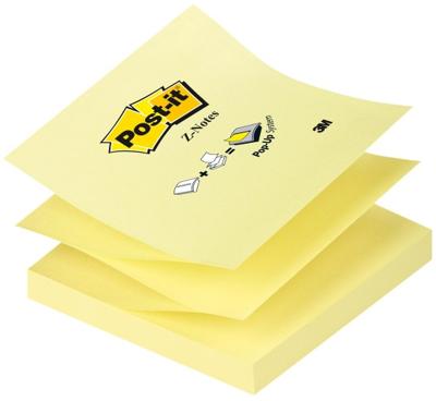 Zelfklevende briefjes Post-it CANARY YELLOW Geel 7,6 x 7,6 cm 12 Onderdelen 76 x 76 mm