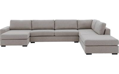 Goossens Bank Lucca grijs, stof, 3-zits, stijlvol landelijk met ligelement rechts Goossens Bank Lucca grijs, stof, 3-zits, stijlvol landelijk met ligelement rechts